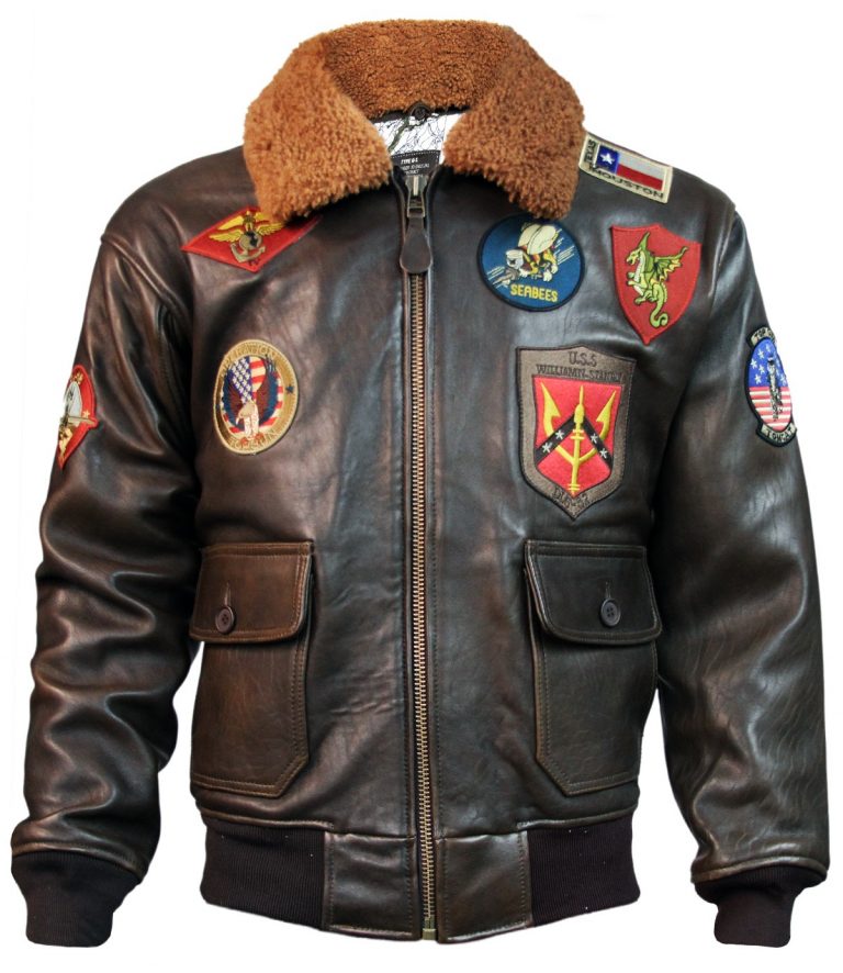 .TOP GUN® OFFICIAL SIGNATURE SERIES LEATHER JACKET - BROWN - Bravo1